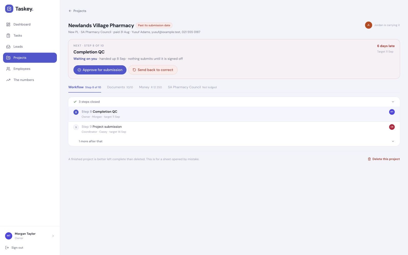 Project sheet — Taskey